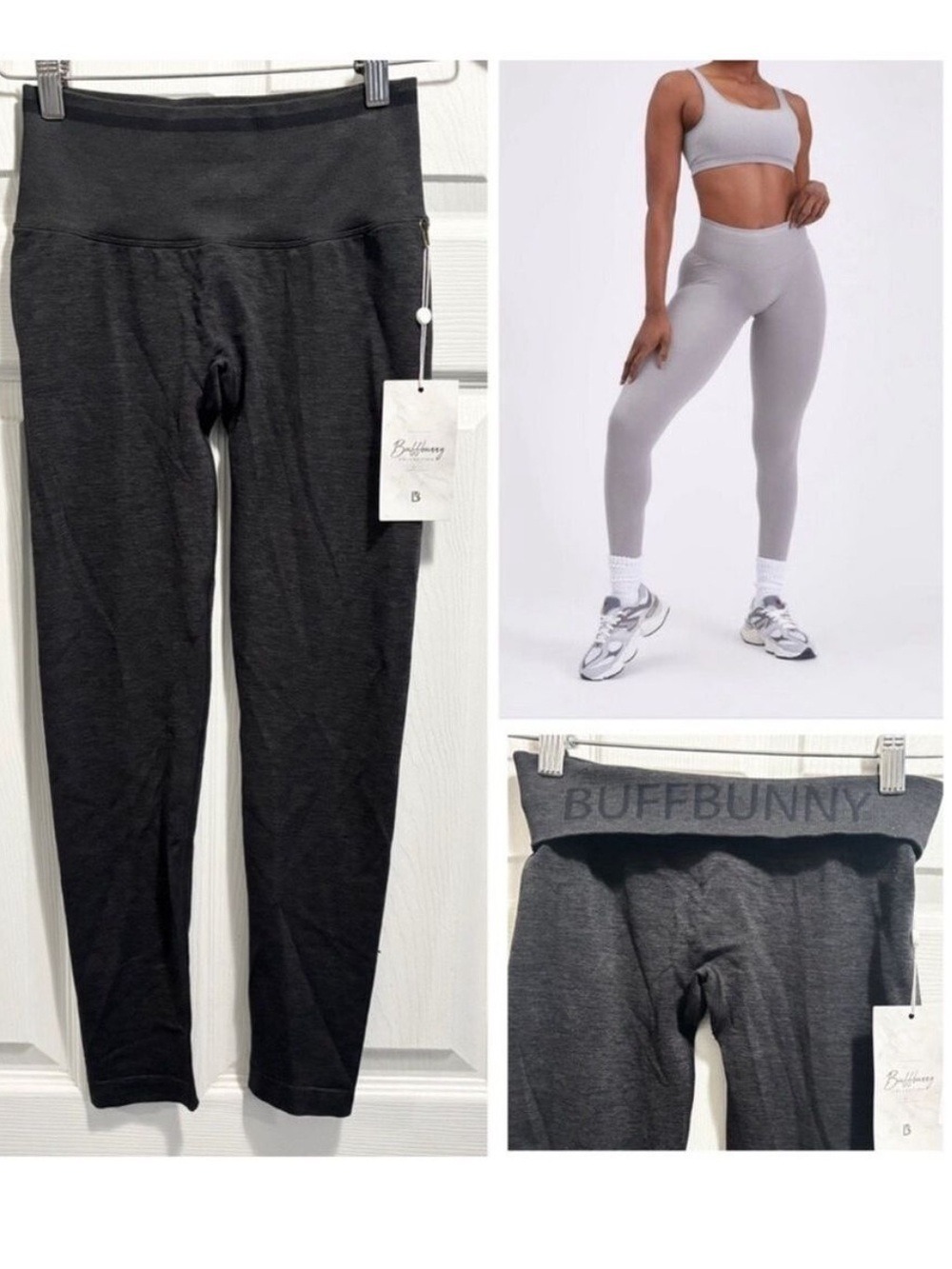 NWT Buffbunny BBL Seamless Legging Butt Lift Charcoal Buff Bunny Sz Small NEW